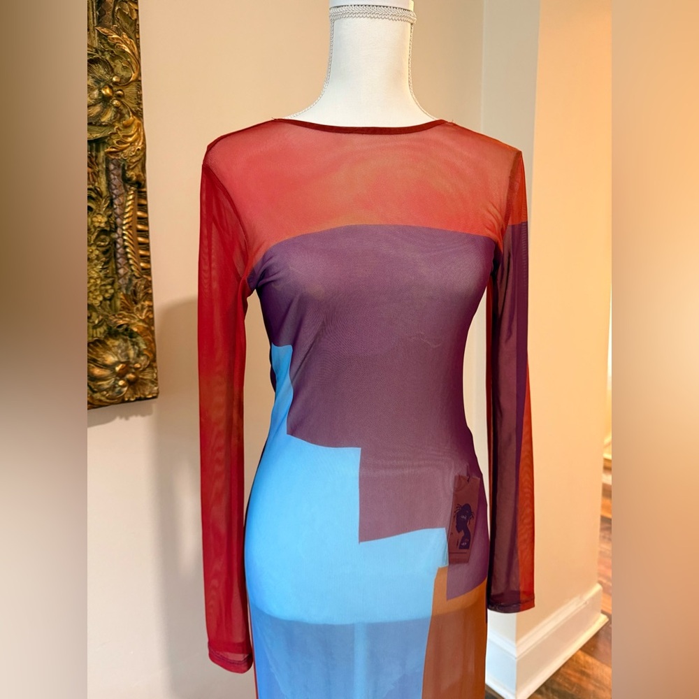 Night Sky Colorblock Maxi Dress - Picture 6 of 9